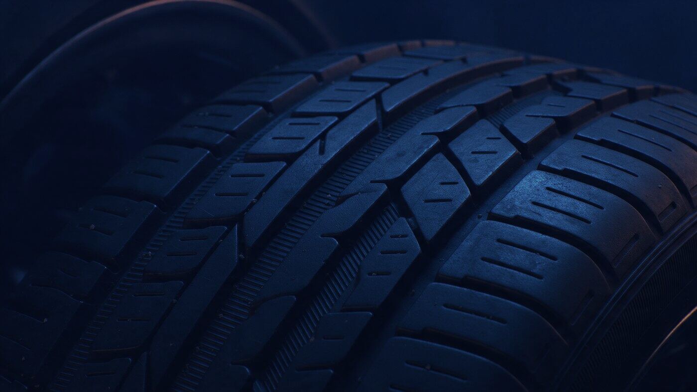 Close-up of a tyre tread (illustrative image)